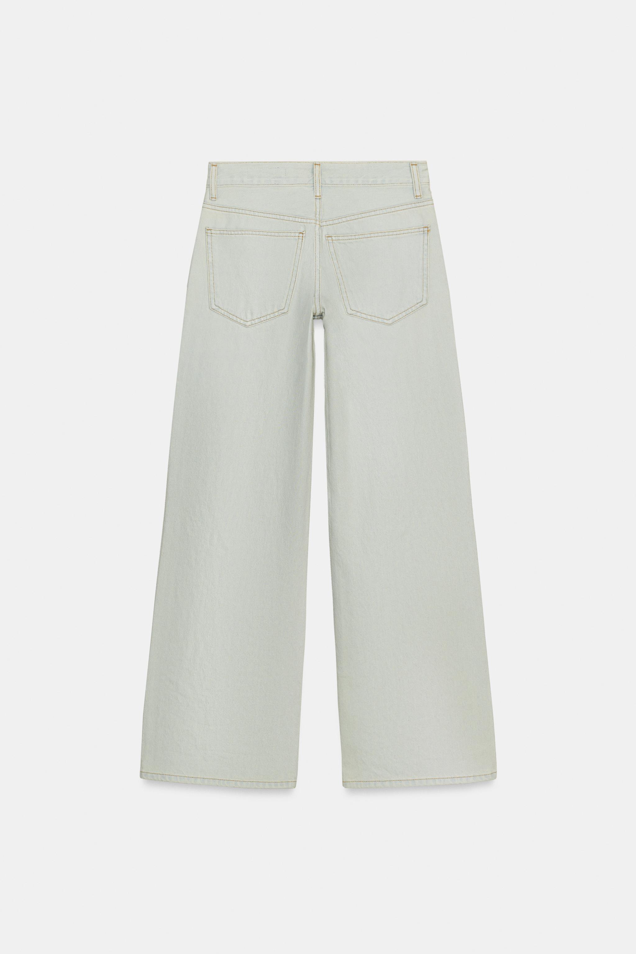 ZW COLLECTION RIPPED LOW RISE RELAXED JEANS